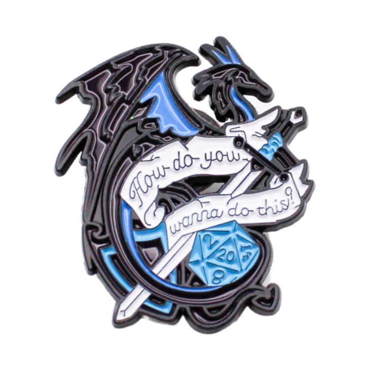 Insignia '¿Cómo Quieres Hacer Esto?' para venta al por mayor de Mystery Dice Goblin