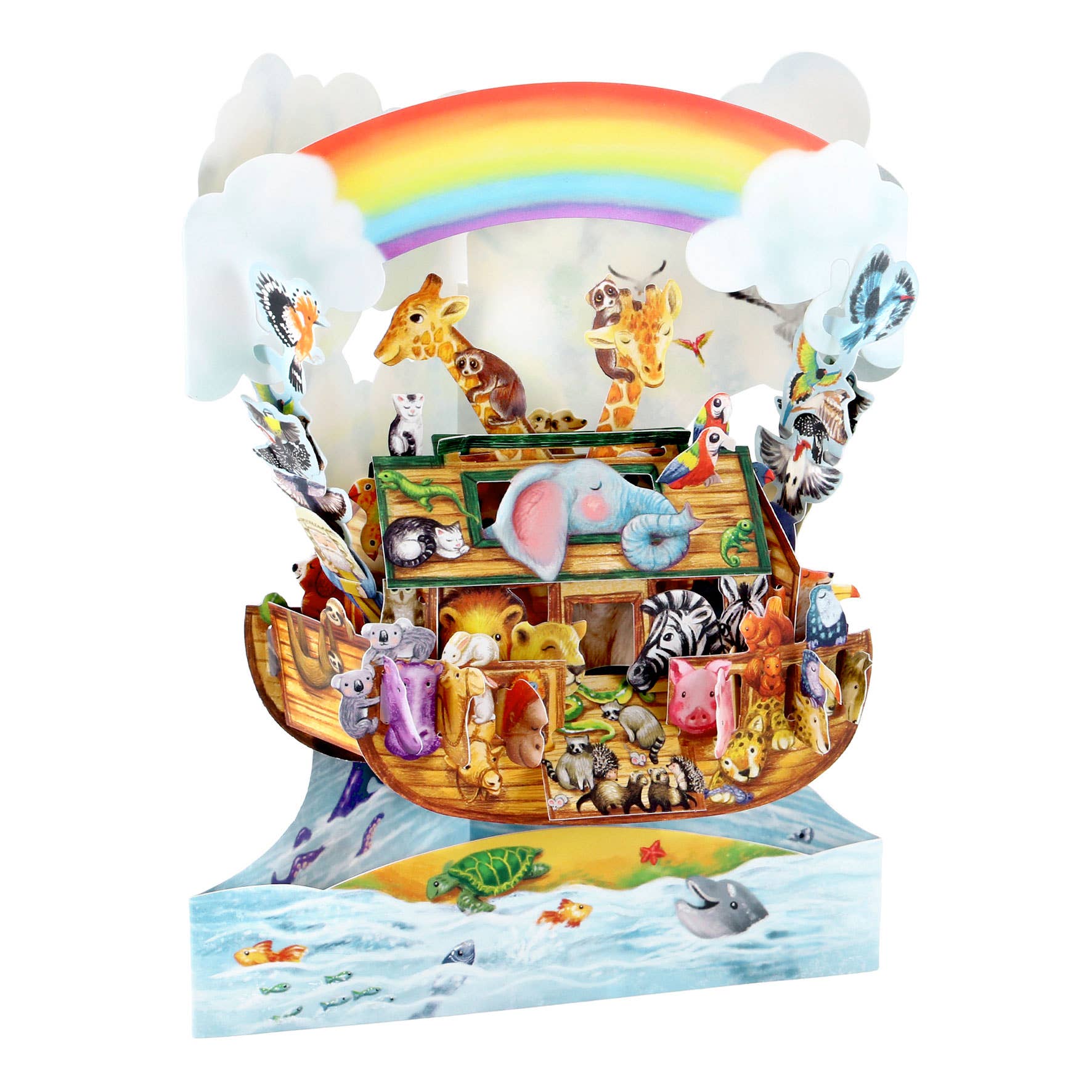 Santoro London – wholesale Everyday greeting card – Swing Cards  -  Noah's Ark0