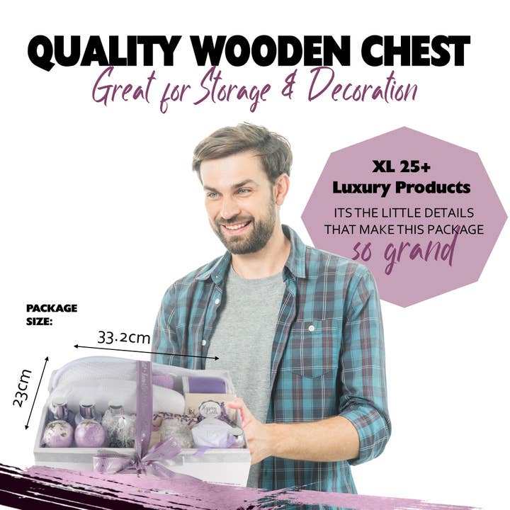 Pure Parker - Wholesale Bath & Body Set - Spa Gift Basket Lavender Sandalwood 25-piece Gift Bath Set7