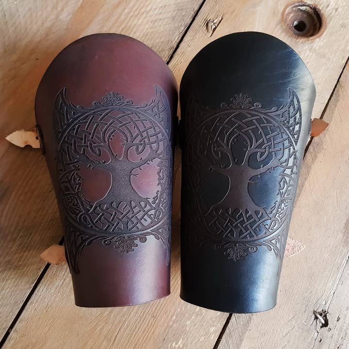 Outcast Props - Vente Déguisement – unisexe - Brassard en cuir viking Yggdrasil2