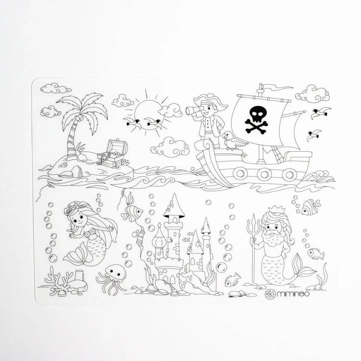 Miminoo - Vente Tapis de coloriage – enfant et bébé - Ensemble de tapis de coloriage réutilisables en silicone pour enfants - Atlantis8
