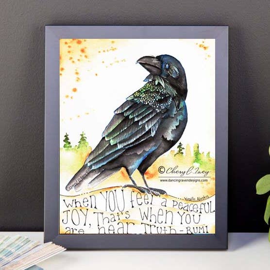 1111. Peaceful Joy Print for wholesale by Dancing Raven Designs