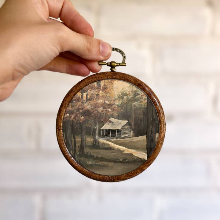 Lewa Studio - Wholesale Ornament - "Cades Cove" Circle Ornament 2
