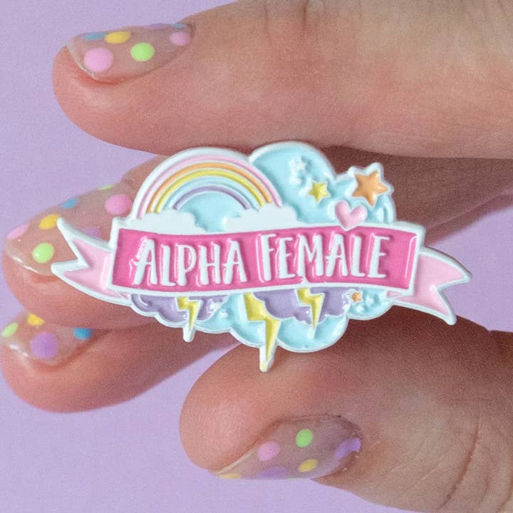 Épingle en émail femme Alpha pour la vente par BETTIE CONFETTI