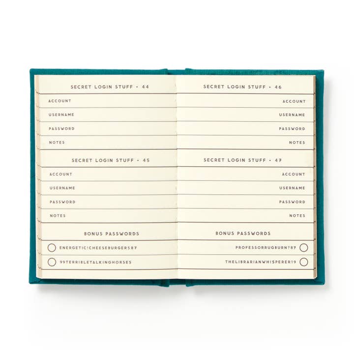 Chronicle Books - Wholesale Journal/Diary - Brass Monkey Definitely Not My Passwords - Password Diary3