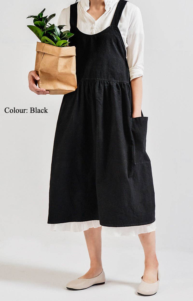 Gohobi （We cover U.S. import duties） - Wholesale Apron - Gohobi Korean Cotton-Linen Artisan Apron6