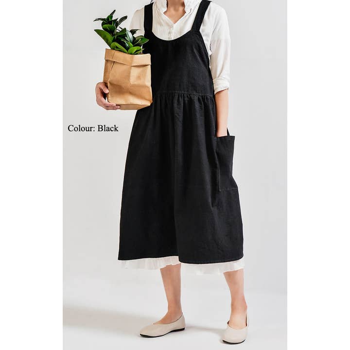 Gohobi (We cover U.S. import duties) - Wholesale Apron - Gohobi Korean Cotton-Linen Artisan Apron6