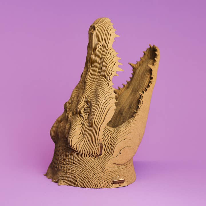 Crocodile 3D Puzzle Cardboard Model Gift Kids Adults for wholesale by CARTONIC 3D PUZZLES
