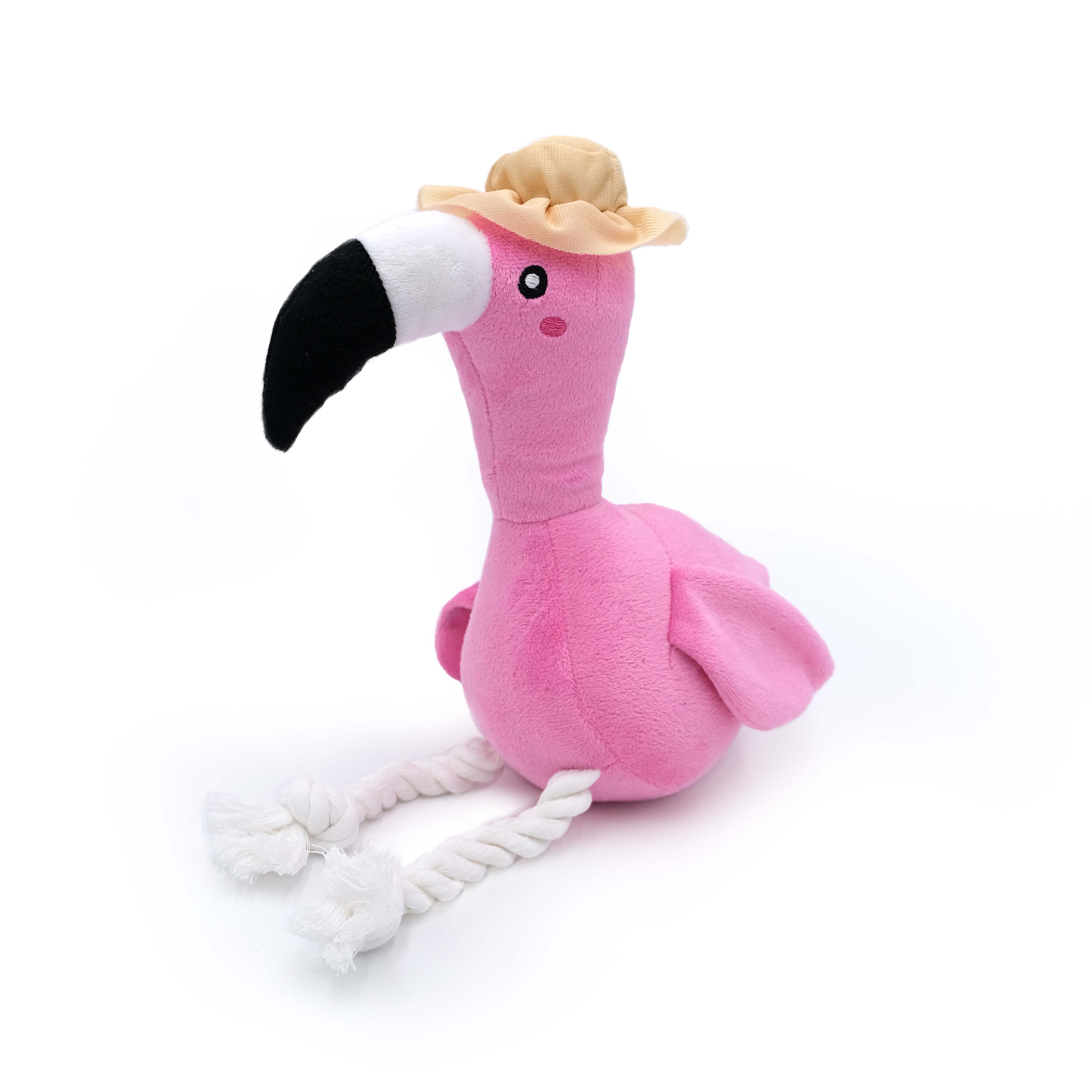 ZippyPaws - Wholesale Pet Plush Toy - Dog - Playful Pal - Freya the Flamingo - Summer Dog Toy