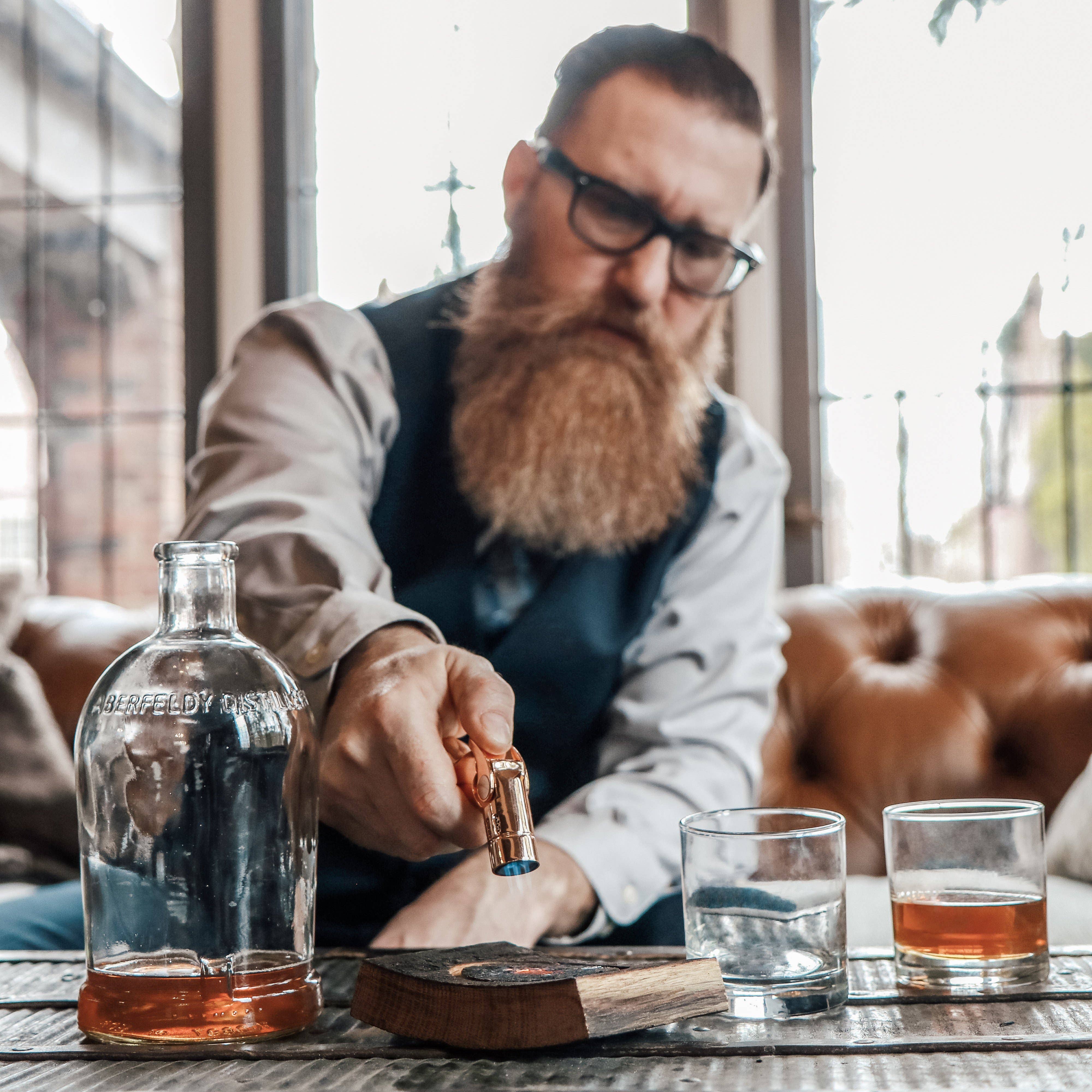 Motor City Barrels - Wholesale Cocktail/Liquor Glass - Aroma Series Whiskey Barrel Wood Smoked Cocktail Gift Set3