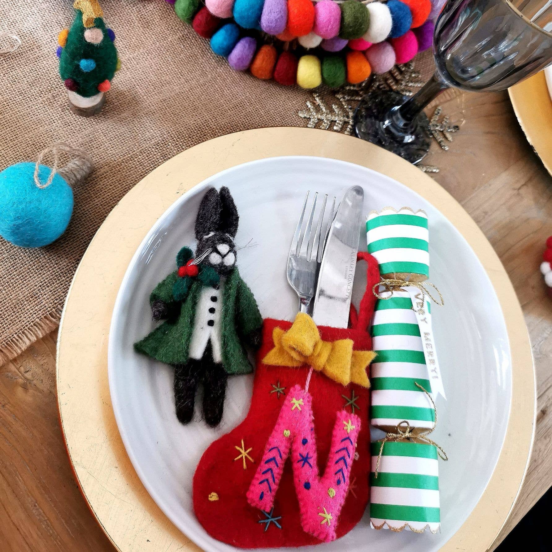 Felt So Good - Wholesale Holiday Stocking - Handmade Felt Mini Alphabet Stockings - INDIVIDUAL LETTERS4