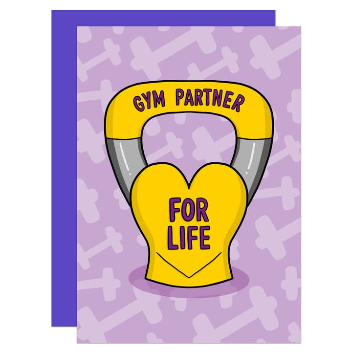 Gym Partner A6 Card for wholesale by TeePee Creations