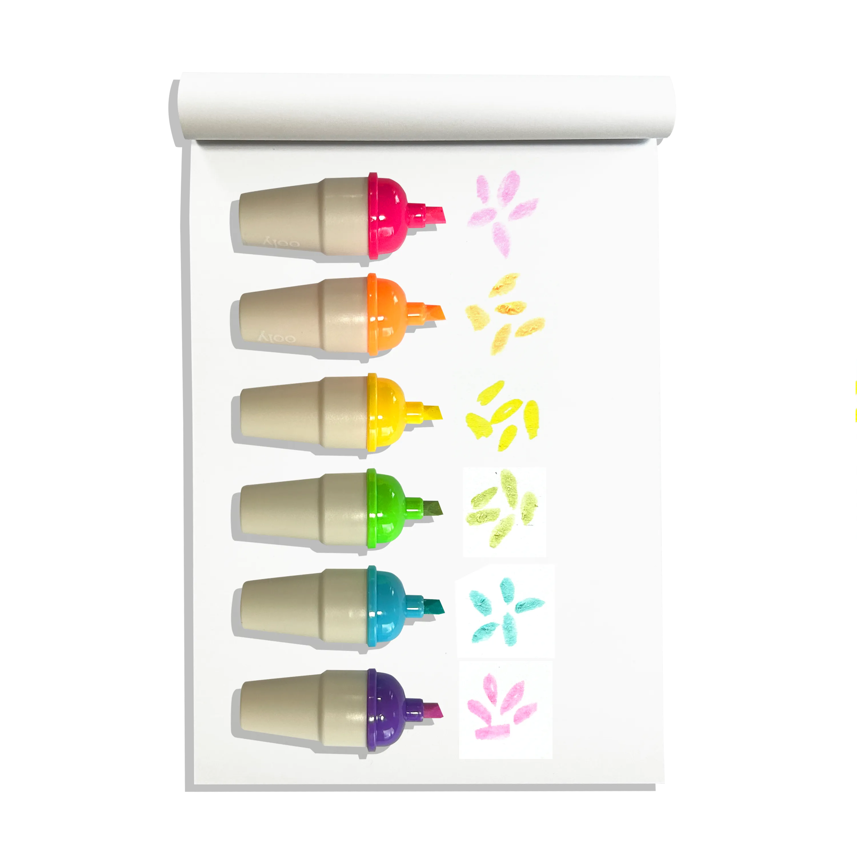 OOLY - Wholesale Highlighter - Sweet Scoops: Neon Highlighters - Strawberry Scent (Set of 65