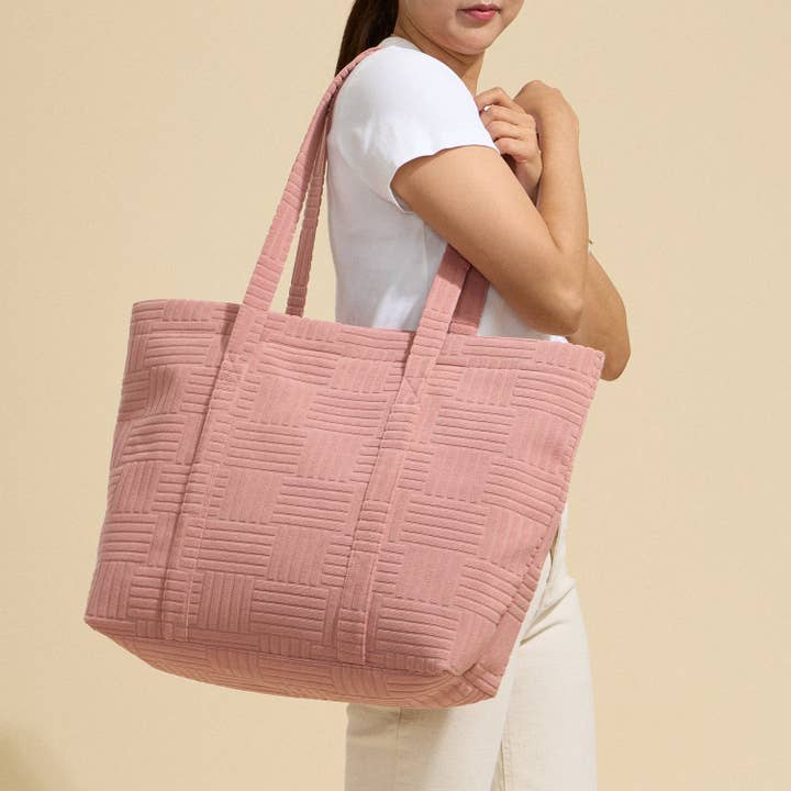 Frem - Wholesale Tote Bag - Women's - Quilted Tote Bag with Woven Texture18