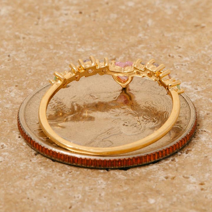 Anarchy Street - Wholesale Band/Stacked Ring - Cz Heart Station Band Ring