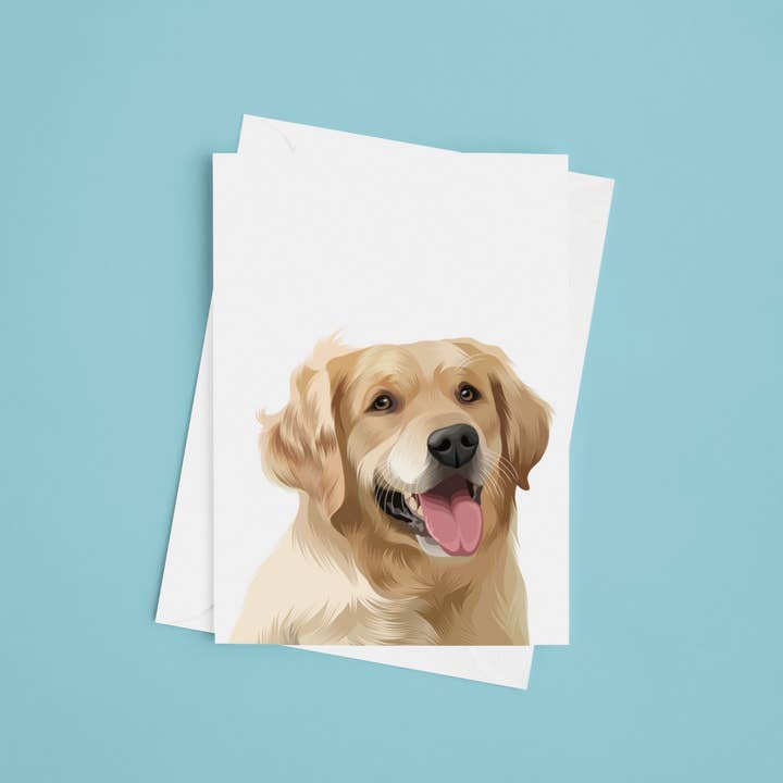 Golden retriever-kort for engroshandel hos No-en designs