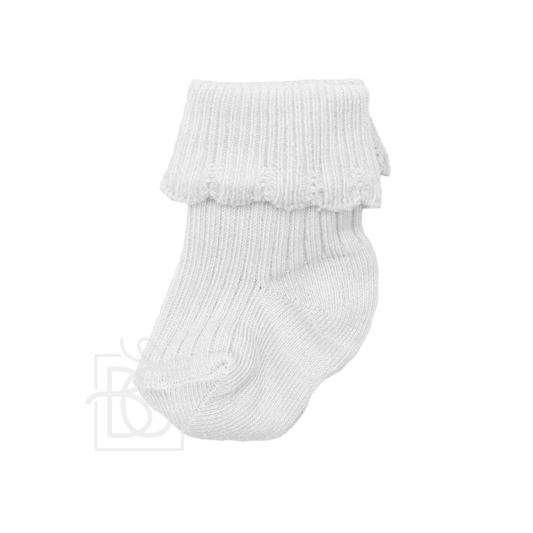 Carlomagno - Wholesale Socks - Baby - Folded Cuff Newborn Scottish Yarn Socks0