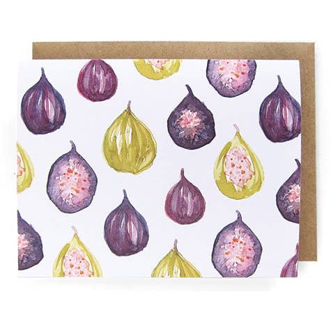 Figs Watercolor Greeting Card for wholesale by The Neighborgoods