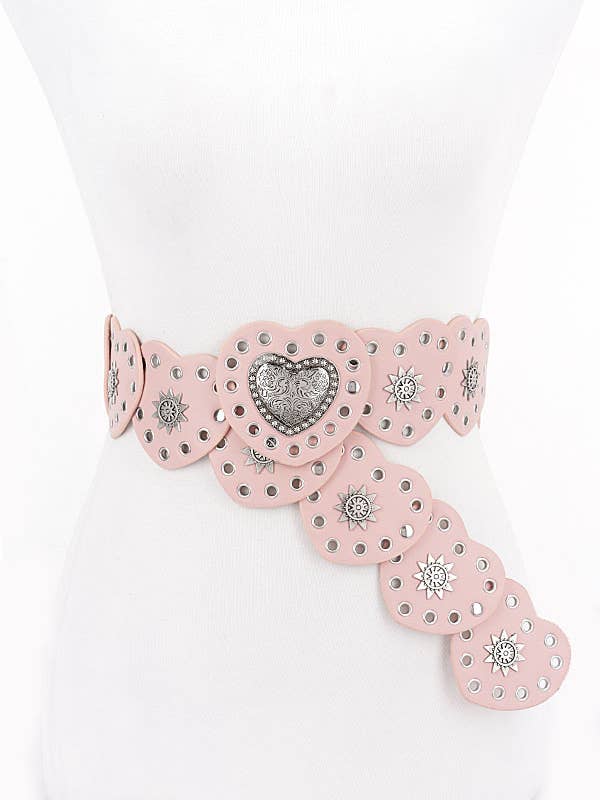 Ceinture vintage en faux cuir en forme de cœur pour la vente par Shop Neighbors