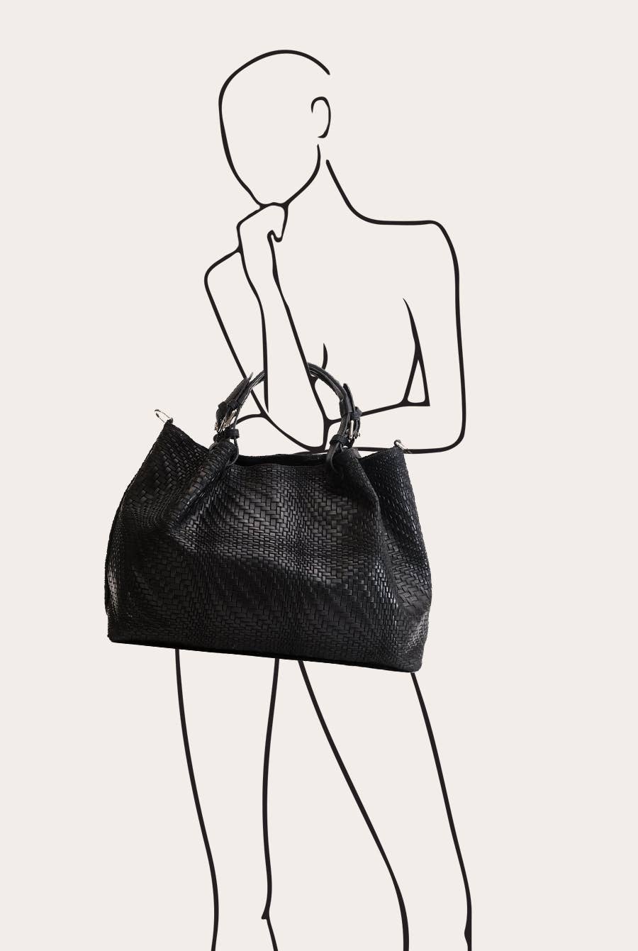 Modesto Bertotto - Wholesale Top Handle Bag - Women's - Marta blue woven print leather maxi bag5