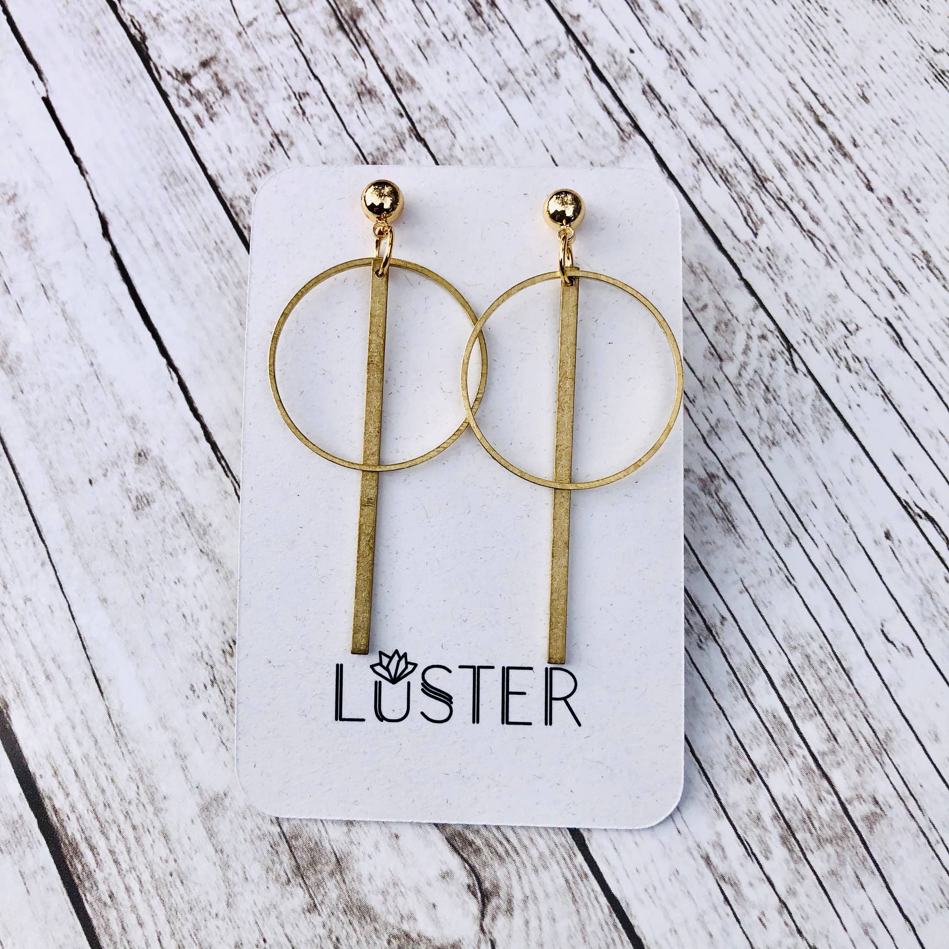 LUSTER - Vendita all'ingrosso Orecchini pendenti - Orecchini leggeri minimalisti in ottone2