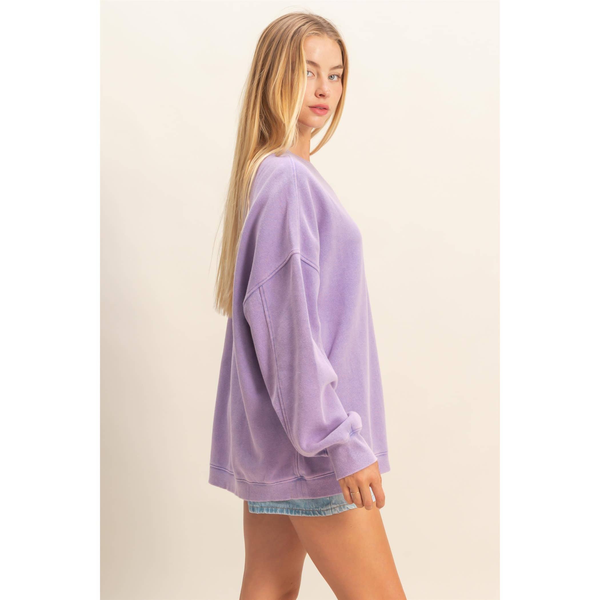 Double Zero - Wholesale Sweatshirt - Women's - Oversized Crew Neck Sweatshirt9