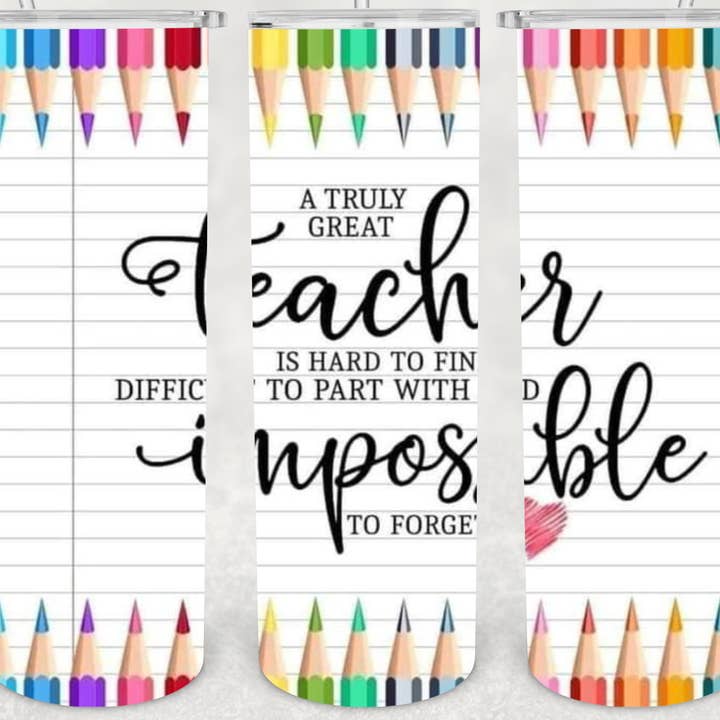 Lærer Citat Farve blyant 20 ounce rustfrit stål Tumbler for engroshandel hos Beautiful Creations by Laney