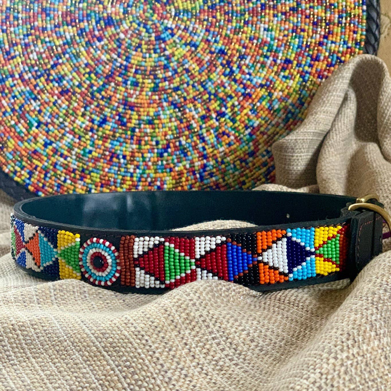 Her Best Foot Forward - Wholesale Pet Collar - Dog - Tapestry Beaded Dog Collar - Intricate Handmade Maasai Ethical Design from East Africa1