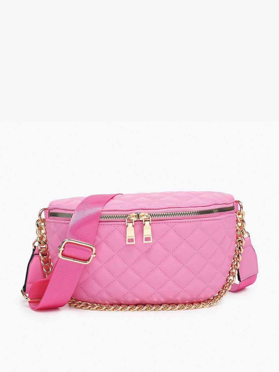 Jen & Co. - Wholesale Belt Bag - Women's - M2402 Sylvie Quilted Belt Bag with Chain Strap1