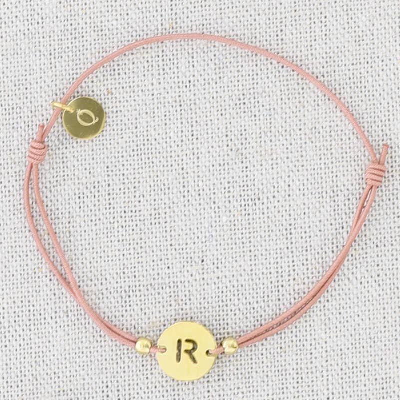 Sonata – wholesale Charm/dangle bracelet – Elastic Bracelet Steel Initial Letter R6