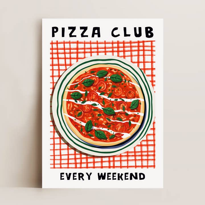 Pizza Club Italy Print for wholesale by Alluvion