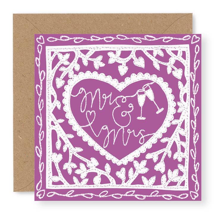 Lace - Mr & Mrs for wholesale by Jane Buurman Handmade (Greetings Cards)