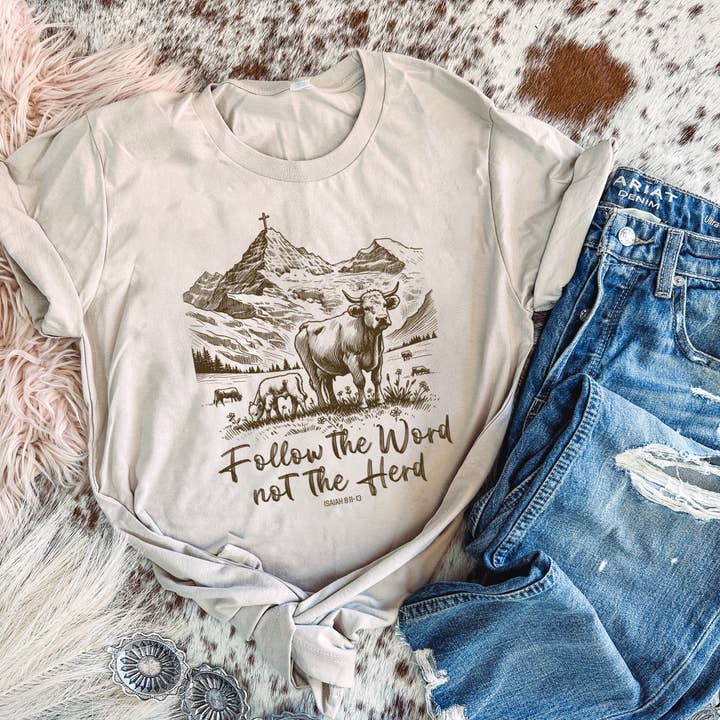 Sigue la palabra - Graphic Top para venta al por mayor de Burro Threads Co.