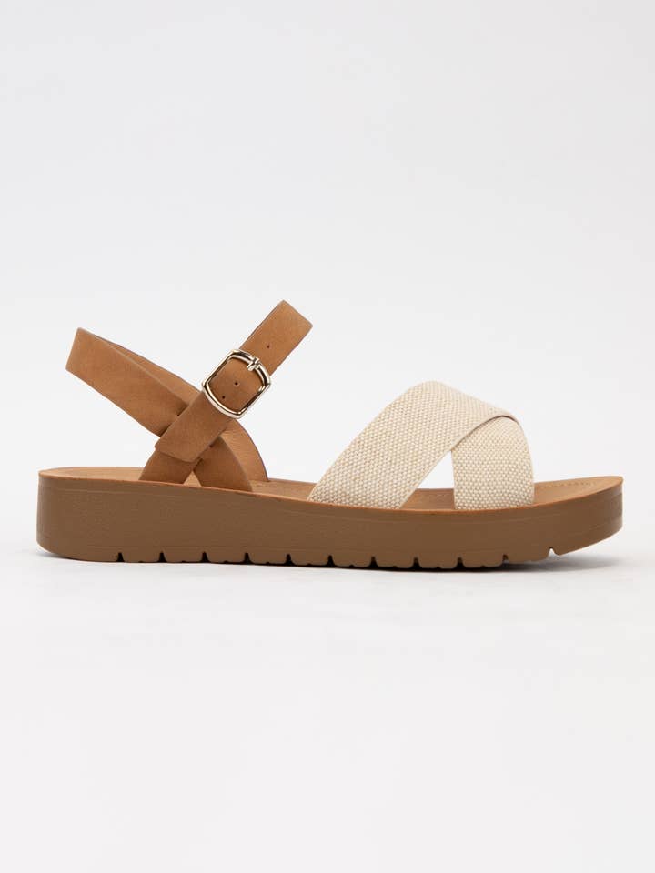 CCOCCI - Wholesale Sandals - Women's - CHESTER CRISSCROSS UPPER SANDALS WITH ANKLE STRAP2