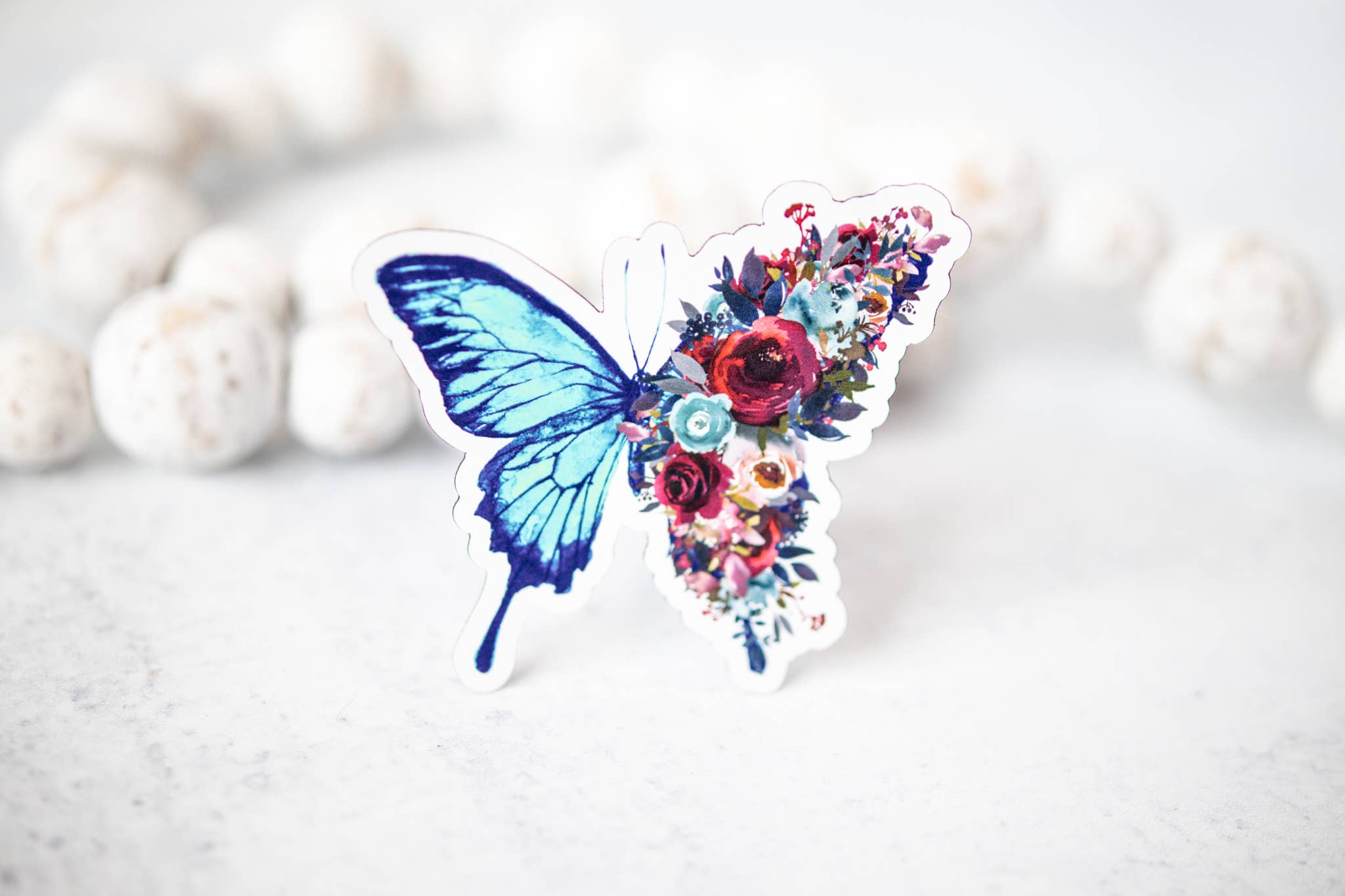 Savannah and James Co – Engroshandel Magnet – Blå Floral Butterfly 3 „x3" Magnet1