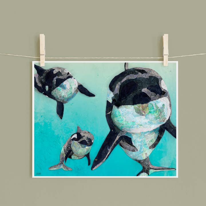 Orcas - print for wholesale by Found & Rewound