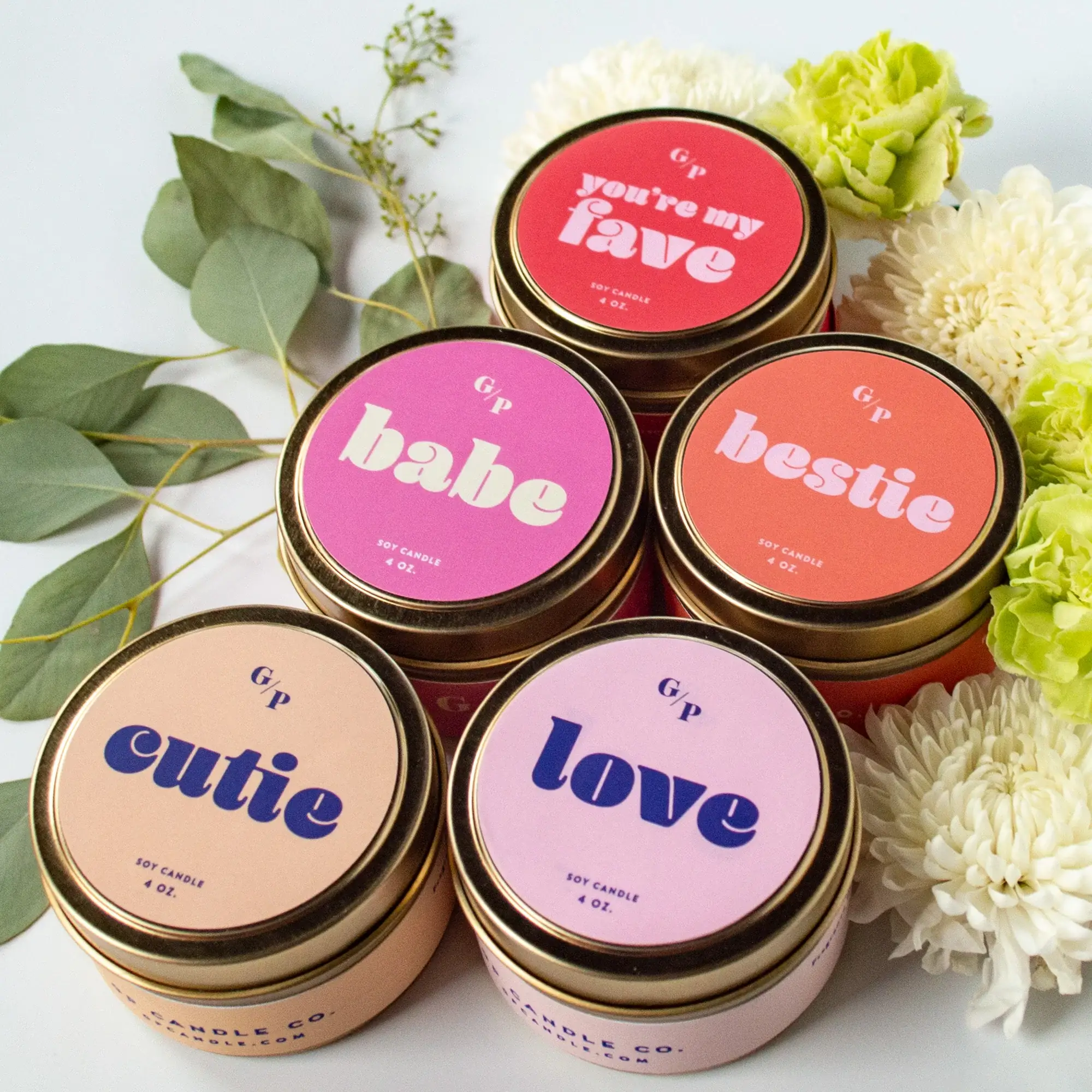 GP Candle Co. - Wholesale Travel Candles - Cutie Just Because 4 oz. Candle Tin4