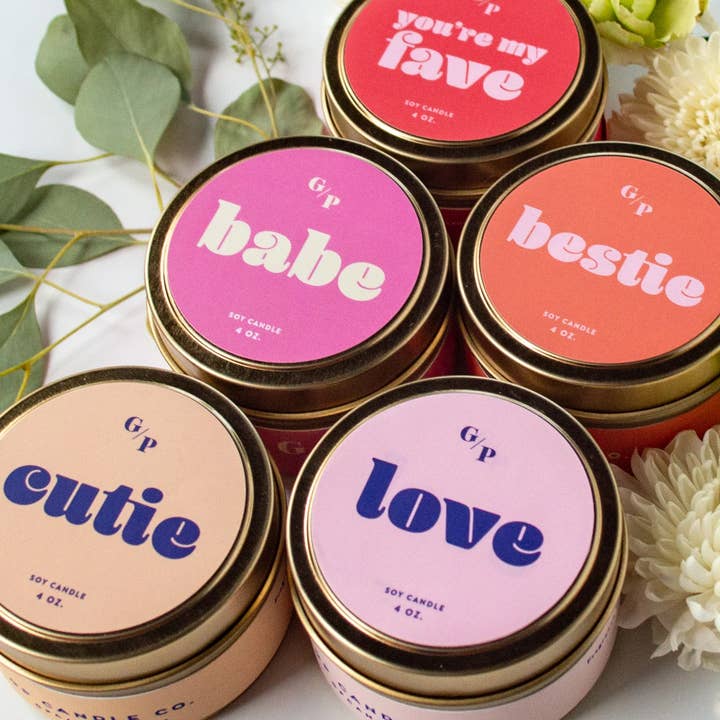 GP Candle Co. - Wholesale Travel Candles - You're My Fave Just Because 4 oz. Candle Tin7