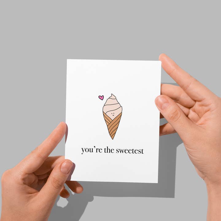 Punny & Cute Greeting Card - You're The Sweetest for wholesale by Eastern Trend