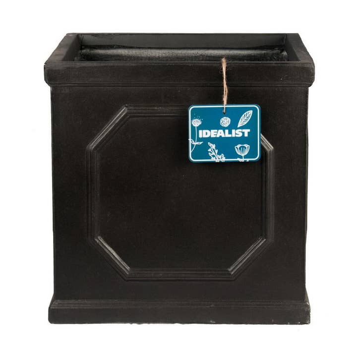 Idealist Lite Fibrestone Planters - Wholesale Planter Box - IDEALIST Faux Lead Chelsea Box Square Light Stone Planter