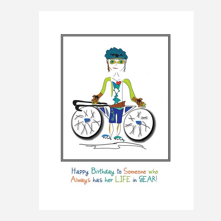 'Parker' HB to Someone who always has her Life in Gear! for wholesale by Curmudgeon Cards - Works of Art on Paper