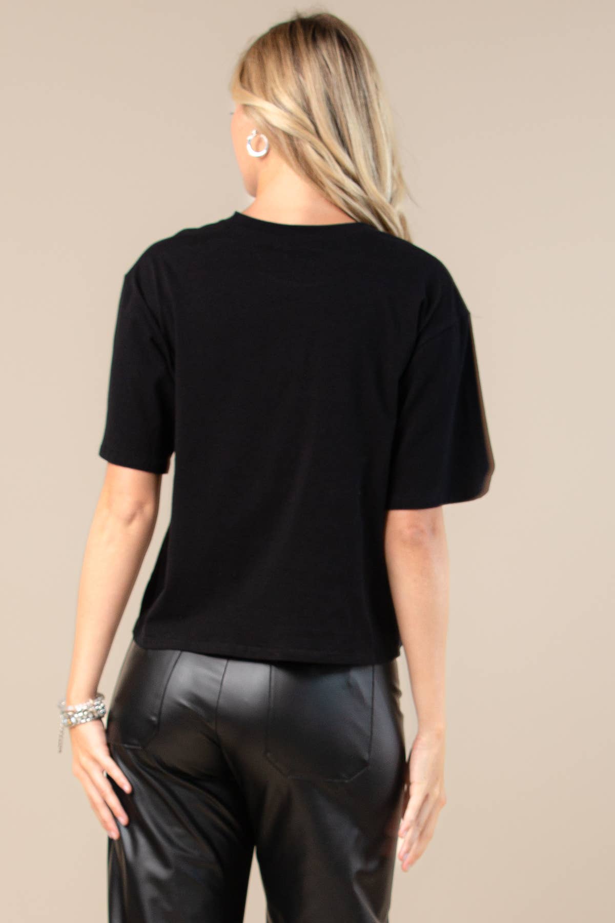 Black T1622-5823-Miriam Organic Lemon Print Oversize Tee for wholesale on Faire5