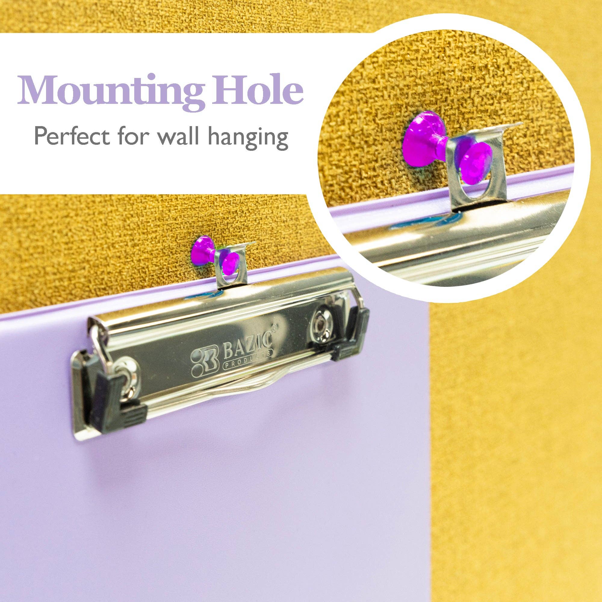 Luna Office Supply -  Everyday Essential - Vente Porte-blocs - Porte-bloc standard en PVC couleurs pastel avec pince basse4