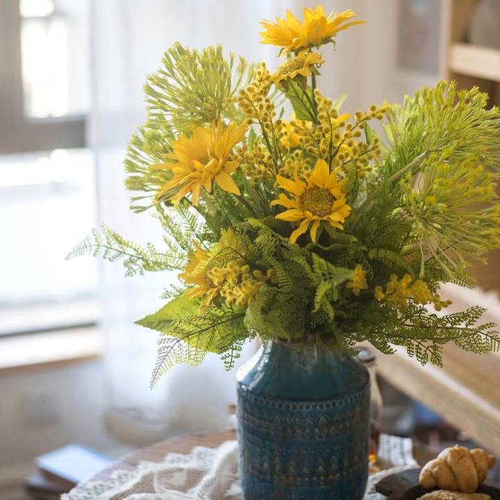 Rustic Reach - Wholesale Artificial Flowers - Artificial Flower Bouquet Country Spring Sunflower Bouquet 2