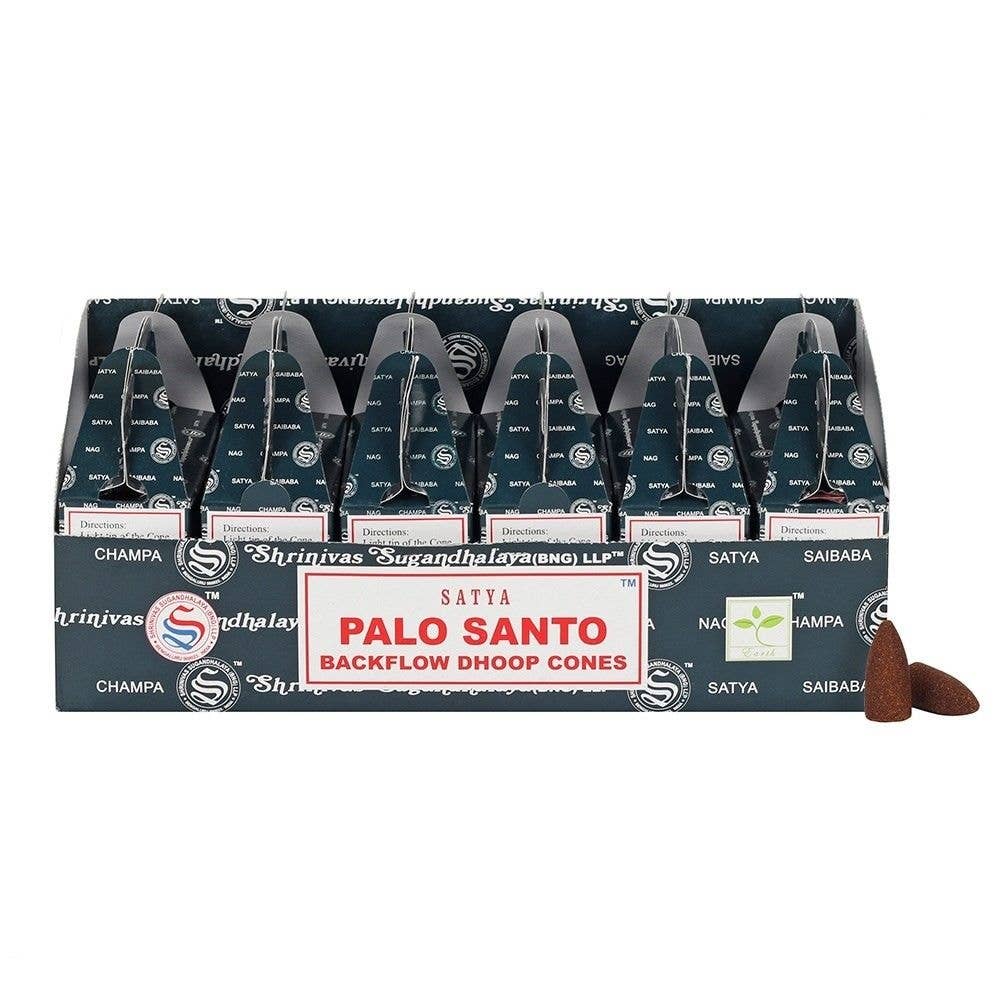 Ritual Scent – wholesale Incense – Satya Palo Santo Backflow Dhoop Incense Cones, Packs of 60
