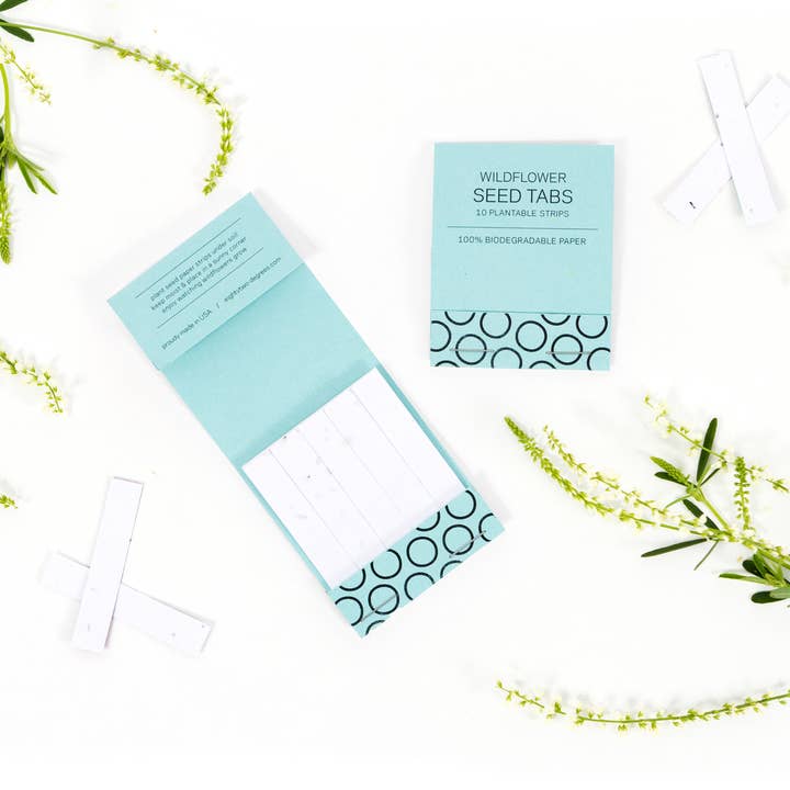 Livret de graines de fleurs sauvages - Bleu piscine pour la vente par Studio 82°