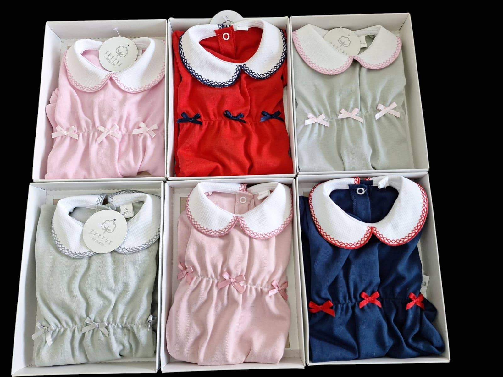 Cotton Socks - Wholesale Jumpsuit - Baby - Ref:605 Babygrow 3 bows 100% cotton2