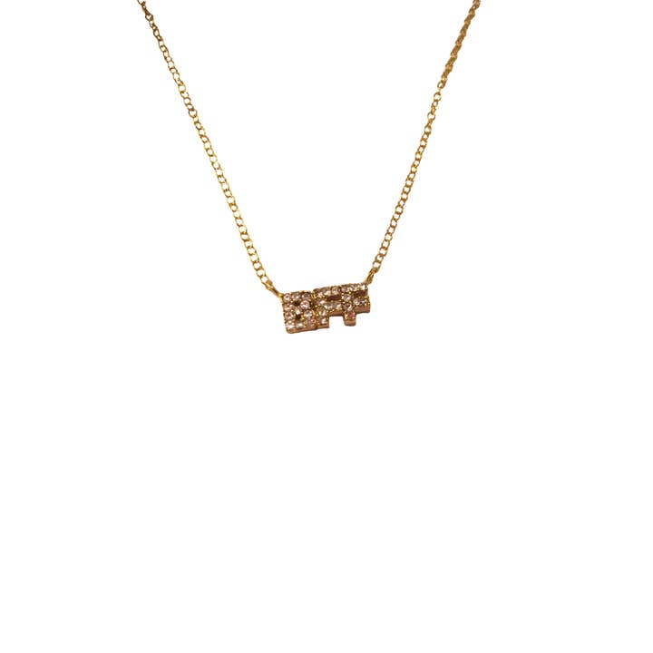 BFF Pave Sterling and Gold Vermeil Necklace for wholesale by Be the Good