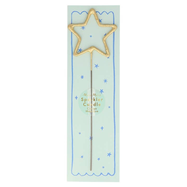 Gold Sparkler Star Candle for wholesale by Meri Meri