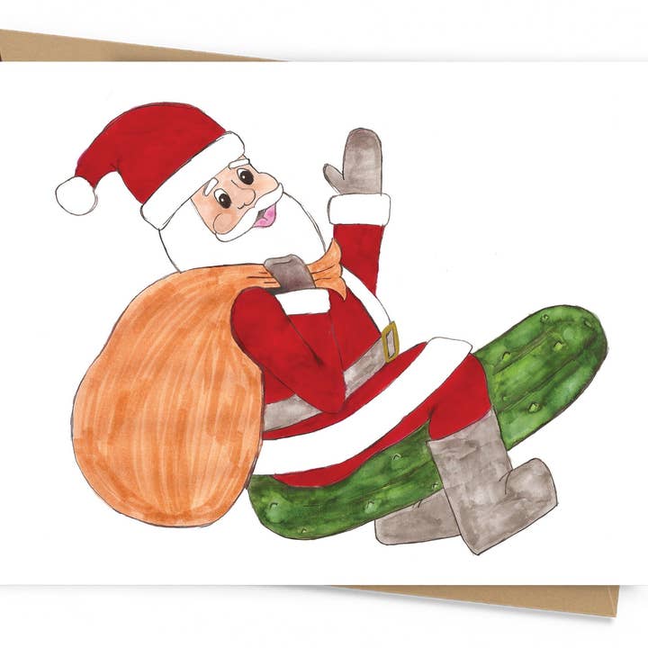 Christmas Pickle Holiday Card for wholesale by The Card Aisle
